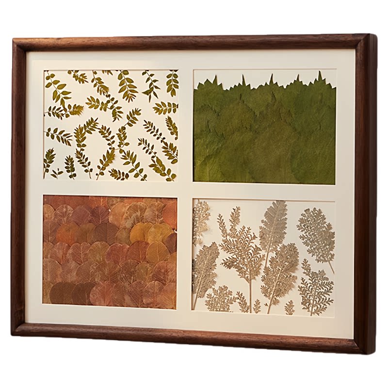 四季植物电表箱装饰画实木中古风
