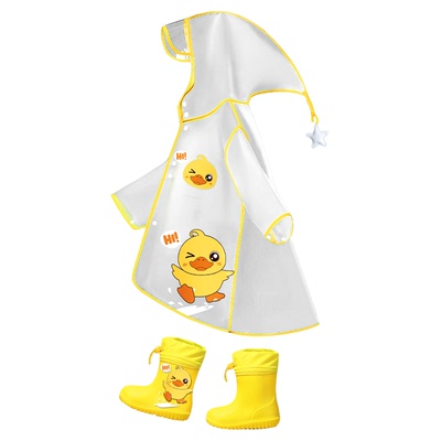 儿童雨衣雨鞋雨靴套装男孩女孩