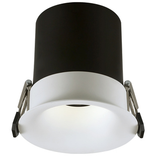 爱多辉奶油中古风射灯嵌入式led无边框热门乳胶漆弧面彷石膏筒灯