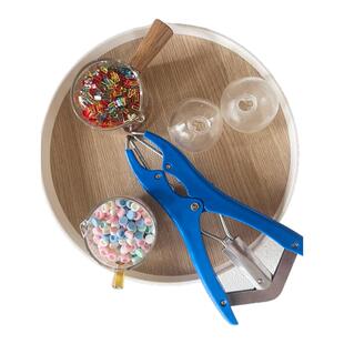 手作球扩口钳内馅填充物材料包手工diy圆积木冰条束口断尾圈扎带