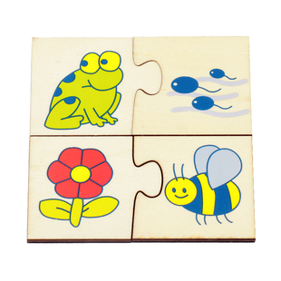 关联配对拼图幼儿园小班益智区域投放材料科学区玩具儿童蒙氏早教