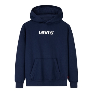 【加绒】Levis李维斯儿童童装男童卫衣2025冬季新款连帽长袖外套