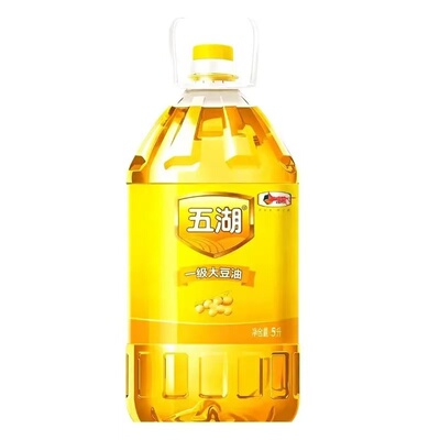 五湖大豆油5L/1/2/4桶装酒饭店食堂食用油色拉油香大桶家用商用油