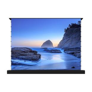 竹者音响电动地升投影布幕布抗光家用客厅4k超高清100寸自动升降可移动飞利浦家庭影院投影仪慕布一体全套装