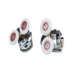 老式淋浴房滑轮圆弧浴室玻璃移门吊轮浴房推拉门双轮淋浴室配件