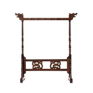 御宝阁鸡翅木毛笔架笔挂文房四宝毛笔书法练字套装初学小学生三年级毛笔字初学者入门套装实木笔搁笔山笔架