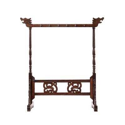 御宝阁鸡翅木毛笔架笔挂书法套装