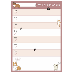 冰箱贴留言板周计划表可擦写磁铁白板贴墙每周辅食表月计划自律表