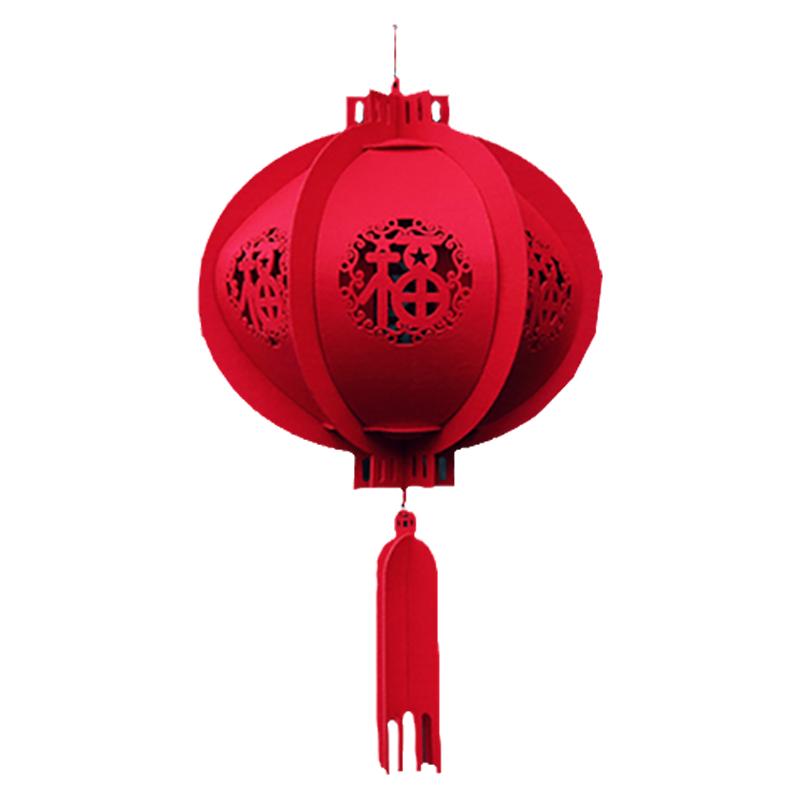 diy牛年剪纸无纺布宫灯可定制