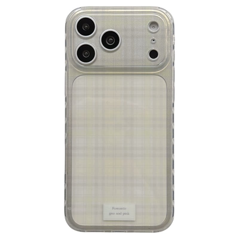 jze韩国ins甜美简约糖果色格纹适用苹果17ProMax手机壳双层iphone16pro新款17女款15pro手提挂绳14防摔手机套
