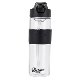 大容量高硼硅玻璃杯男款耐高温吸管水杯便携一键开盖车载直饮杯子