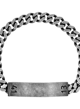 【黑度官方】不过敏钛钢手链手环韩式潮流款嘻哈GD同款男女古银色