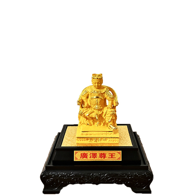 绒沙金郭圣王神像摆件家居办公