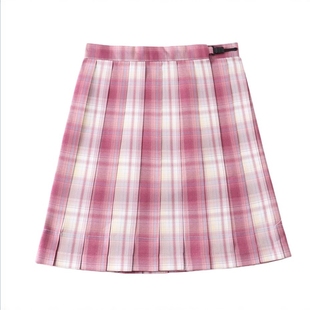 【JK制服裙】沙华山楂树爱神小红帽红囚鸟高腰半身百褶裙 送领结