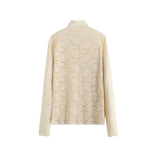 2025春夏高领蕾丝打底衫女修身洋气无袖内搭立领网纱背心秋冬加绒