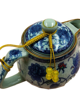 手工编织茶壶绳玛瑙珠茶壶配饰