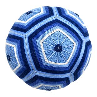 好客山东 手绣蹴鞠刺绣手鞠球和风绣球礼物车挂礼品原创diy手工艺