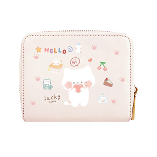 钱包卡包一体防消磁女款高颜值轻薄ins风大容量便携学生可爱挂件
