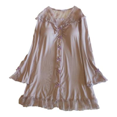 法式宫廷风睡裙女四季带胸垫睡衣