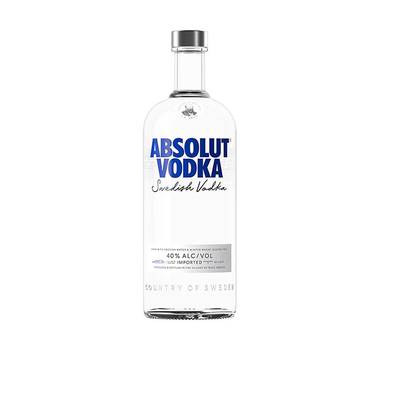 百ABSOLUT/绝对伏特加原味1000ML瑞典原瓶进口洋酒调酒鸡尾酒