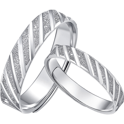 铂金活口戒指男女pt950情侣