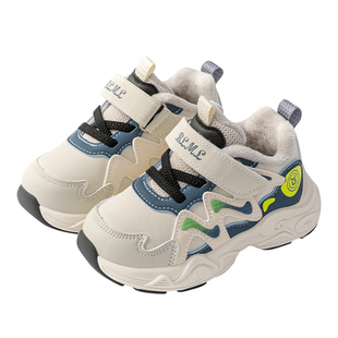 女童运动鞋2025冬季新款软底加绒儿童鞋机能防滑秋冬小童二棉鞋子