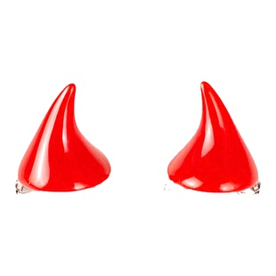 恶魔角发夹发饰发卡边夹红色夹子小恶魔cos小牛角装配饰犄角头饰