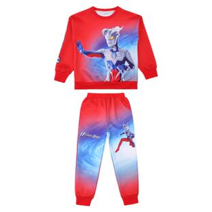 奥特曼衣服男孩小童卫衣艾克斯捷德银河女童新款儿童春秋套装赛罗