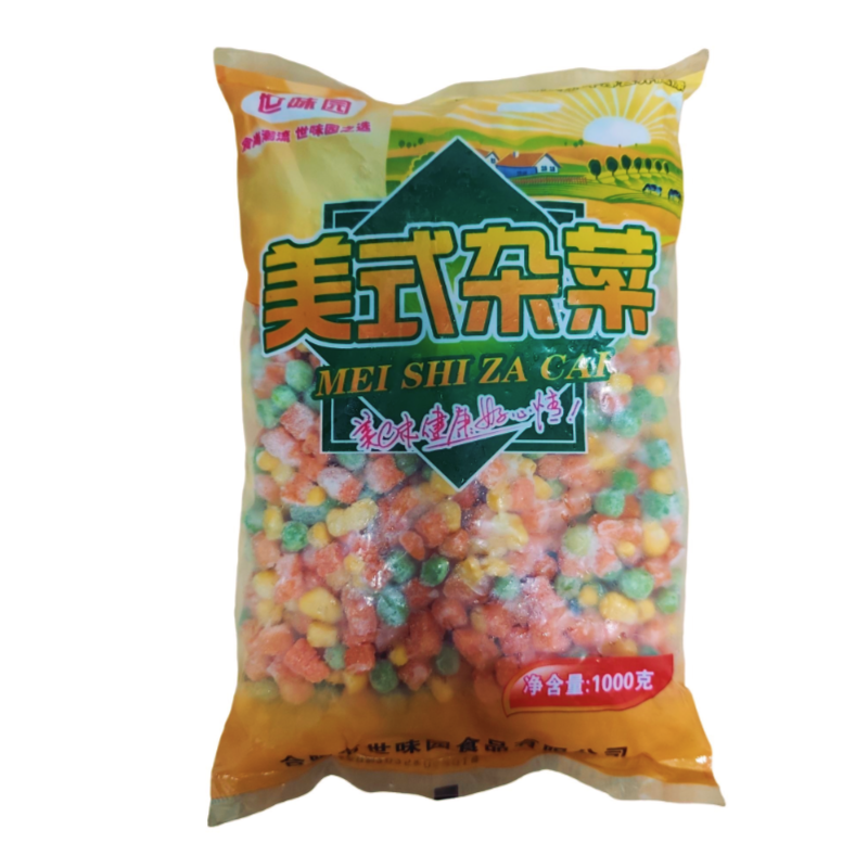 新鲜三色杂菜丁什锦菜冰冻蔬菜粒