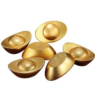 铜元宝摆件黄铜实心金元宝道具财神家居工艺摆设店铺开业乔迁礼品