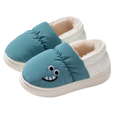 猪爸爸可爱儿童秋冬季保暖棉拖鞋