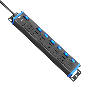 公牛pdu插座鱼缸插排分控开关多孔位海缸排插桌面电竞机柜接线板