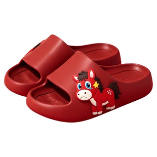 2026新款开心马拖鞋女家居室内可爱舒适防滑情侣儿童哭哭马凉拖男