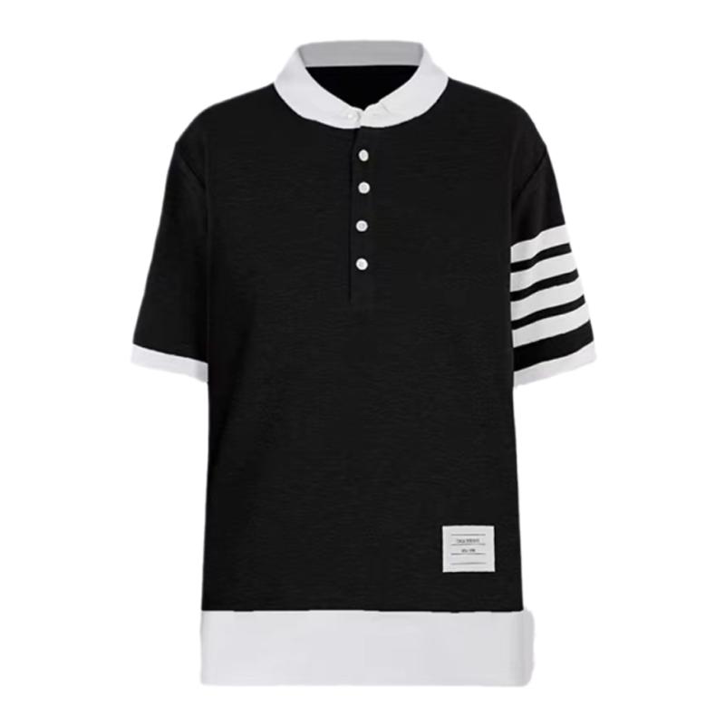 TB宽松针织四杠常规POLO衫短袖