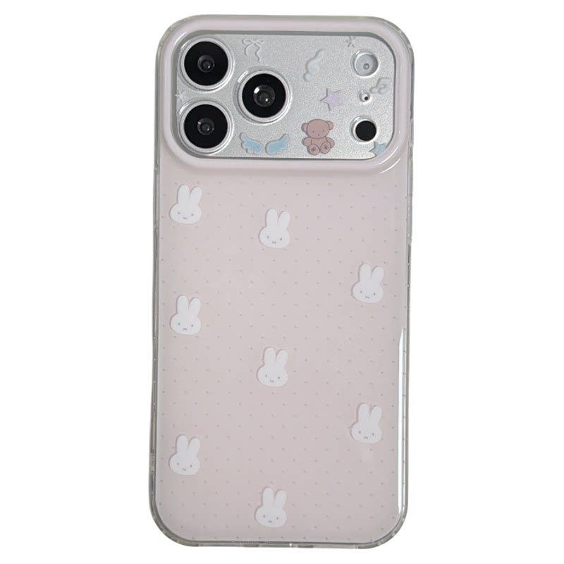 美牧少女心粉色波点米菲兔适用iphone17pro手机壳苹果18promax新款15pro卡通可爱17甜美14pm双层1