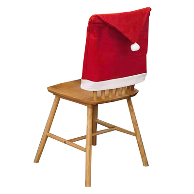 圣诞椅套红色圣诞老人帽子造型
