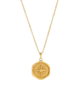 钛钢金属毛衣链吊坠女法式复古