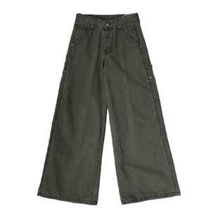 小小家 小个子小码直筒阔腿工装裤25新款长款休闲裤150xs时髦裤子