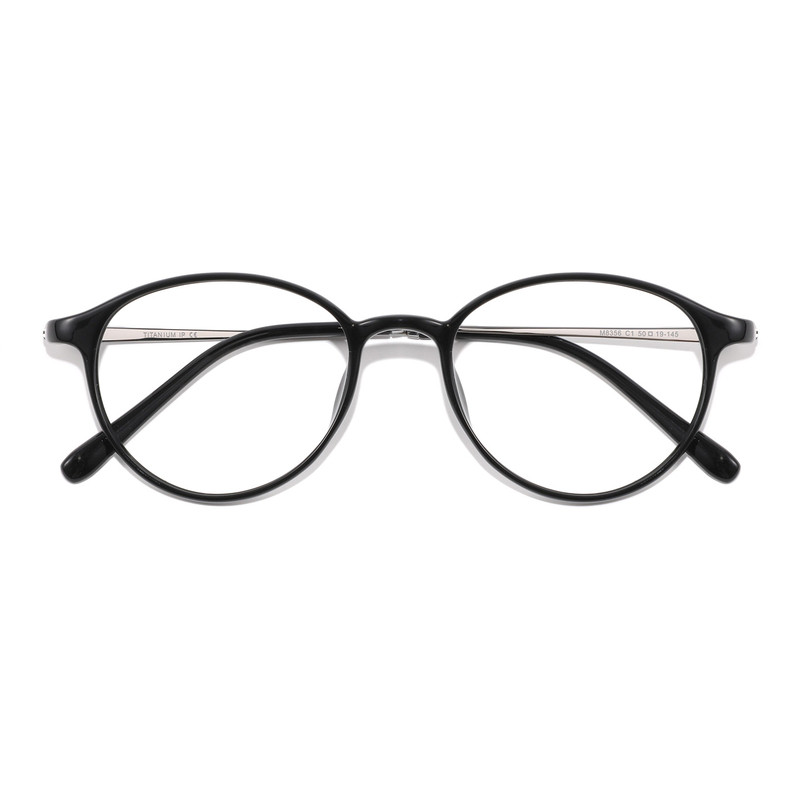 韩系黑框椭圆眼镜女超轻文艺小框可配高度数素颜神器近视钛架眼镜