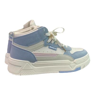 青花瓷厚底高帮板鞋回力加绒橡胶