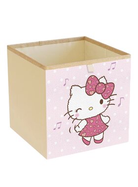 卡通Kitty猫儿童收纳箱抽屉式无纺布玩具整理箱折叠储物箱可定制