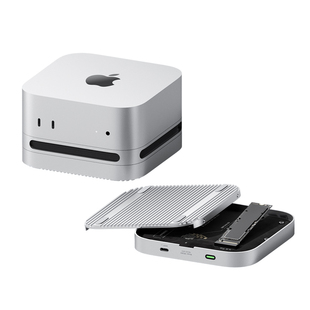 海备思适用macmini M4Pro拓展坞typec扩展转M.2硬盘盒扩容Mac mini桌面转换usb传输40Gbps转接底座支架