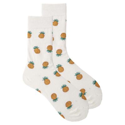 twnnsocks水果菠萝甜美风中筒袜