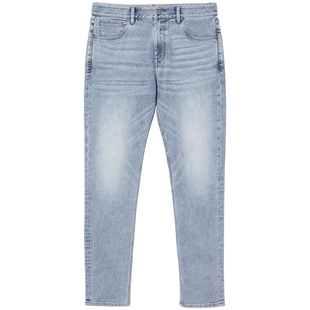 905杰克琼斯男装水洗猫须LOGO皮标休闲锥形牛仔裤长裤子秋季男款