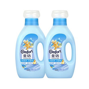 【秒杀】金纺衣物护理柔顺剂防静电留香清新/粉樱/纯温1kg*2瓶