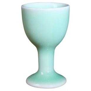 瓯江龙泉青瓷白酒杯简约高脚小酒杯敬酒杯陶瓷酒杯焖烧杯骨瓷酒杯