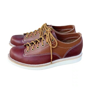 875工装鞋低帮阿美咔叽手工定制固特异伞兵鞋红翼男鞋军工牛皮鞋