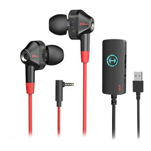 漫步者GM360声卡版电脑耳机入耳式USB7.1声卡游戏电竞吃鸡耳麦