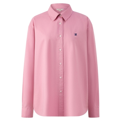 ELAND纯色单排扣宽松衬衫