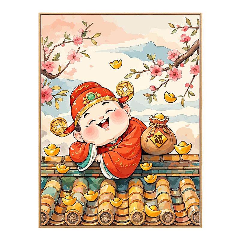 diy数字油画丙烯手绘装饰画画画
